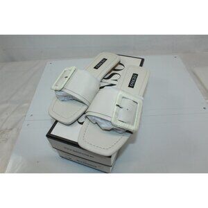 Senso Sandals Open Square Toe With Large Chic Buckle Detail Ice Size 8